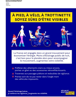 Piétons, cyclistes, trottinettistes, soyez plus visibles !
